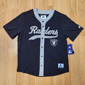 Las Vegas Raiders Starter baseball jersey men sz L Large NFL NWT NEW Oakland